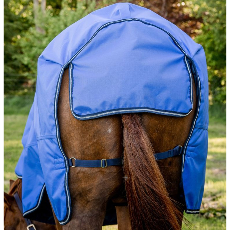 Horseware Amigo Hero Ripstop Plus 100g Turnout Rug - Blue/Navy/Grey-3