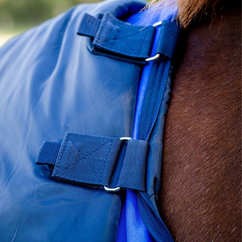 Horseware Amigo Hero Ripstop Plus 100g Turnout Rug - Blue/Navy/Grey-4