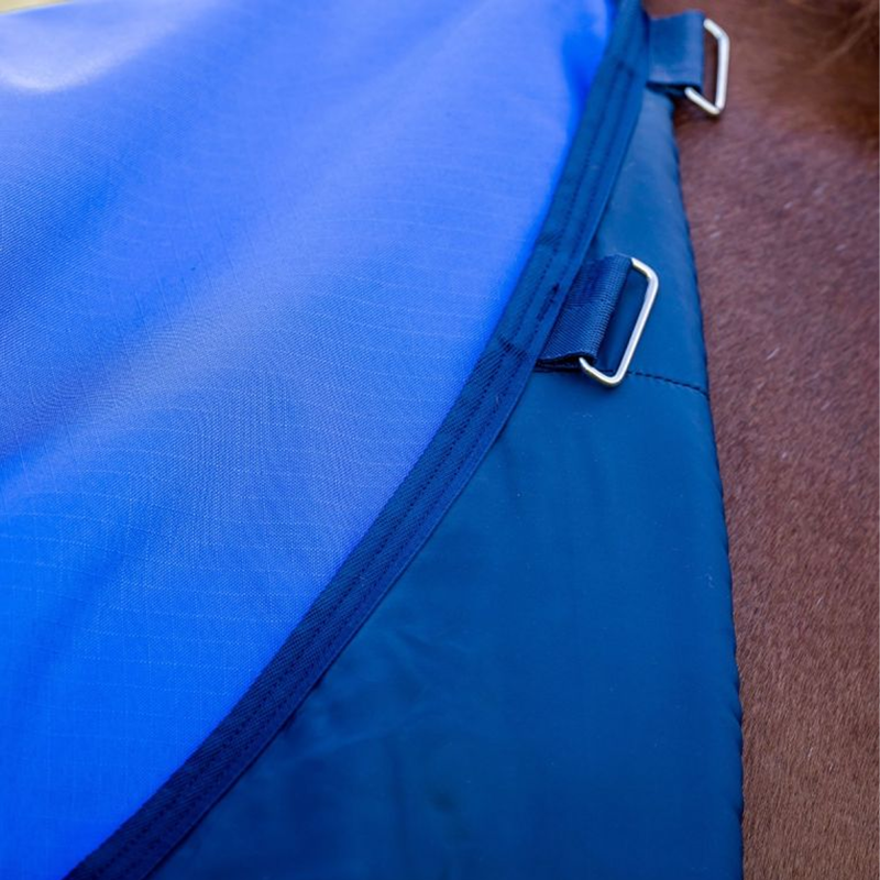 Horseware Amigo Hero Ripstop Plus 100g Turnout Rug - Blue/Navy/Grey-5
