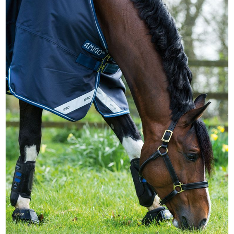 Horseware Amigo Bravo 12 0g Light Turnout Rug - Navy/Navy/White-2