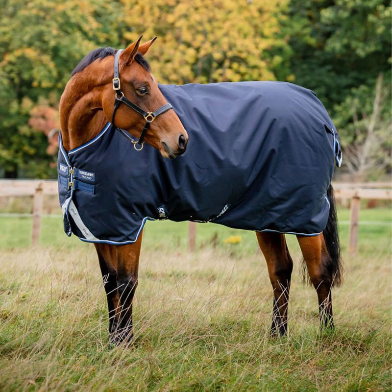 Horseware Amigo Bravo 12 Original 250g Turnout Rug - Navy/Blue/Strong Blue/Black-1