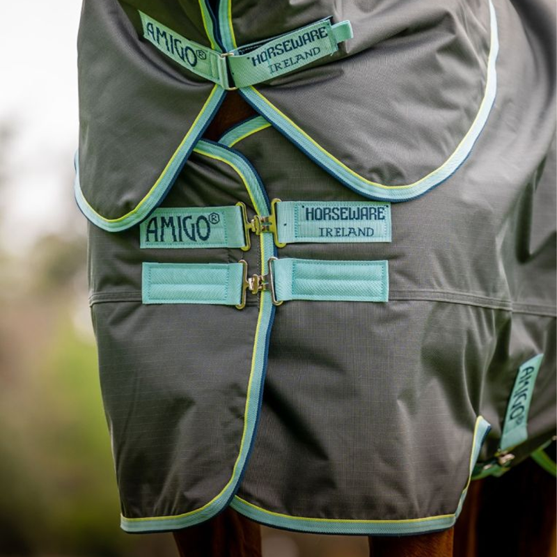 Horseware Amigo Hero Ripstop Plus Medium Turnout - Shadow/Blue Haze/Navy-2