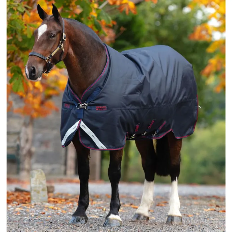 Horseware Bravo 12 XL 0g Turnout Rug - Navy/Navy/Red