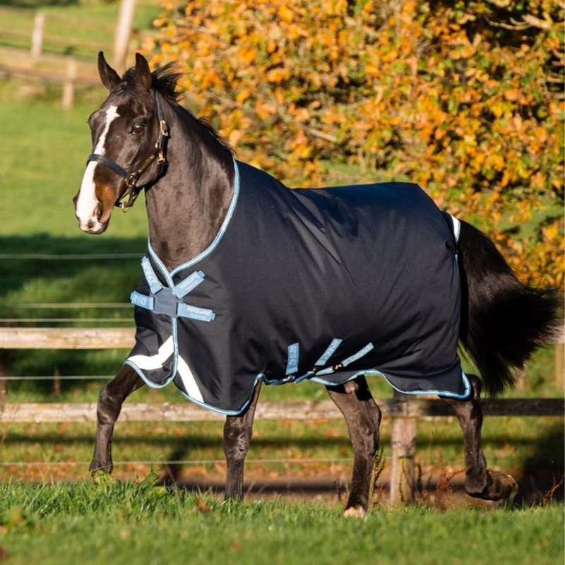 Horseware Amigo Bravo 12 Plus Turnout Rug Bundle - Navy/Turquoise/Aqua/Blue-1
