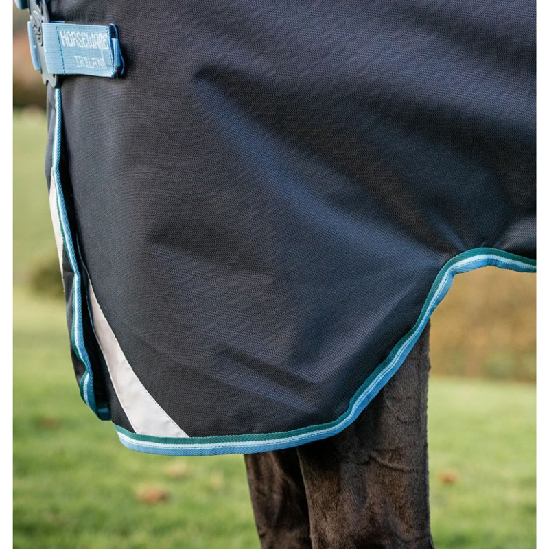 Horseware Amigo Bravo 12 Plus Turnout Rug Bundle - Navy/Turquoise/Aqua/Blue-3