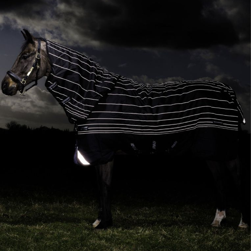 Horseware Amigo Bravo 12 Reflectech Plus 250g Turnout Rug - Black/Reflective/Black-1