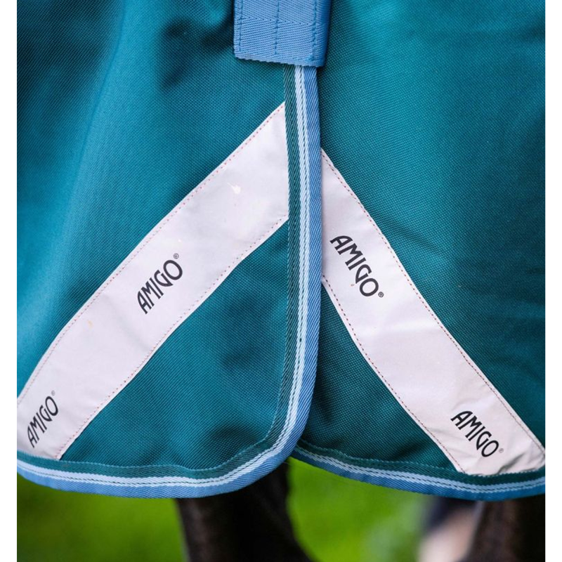 Horseware Amigo Bravo 12 Wug 0g Turnout Rug - Storm Green/Turquoise/Aqua-4