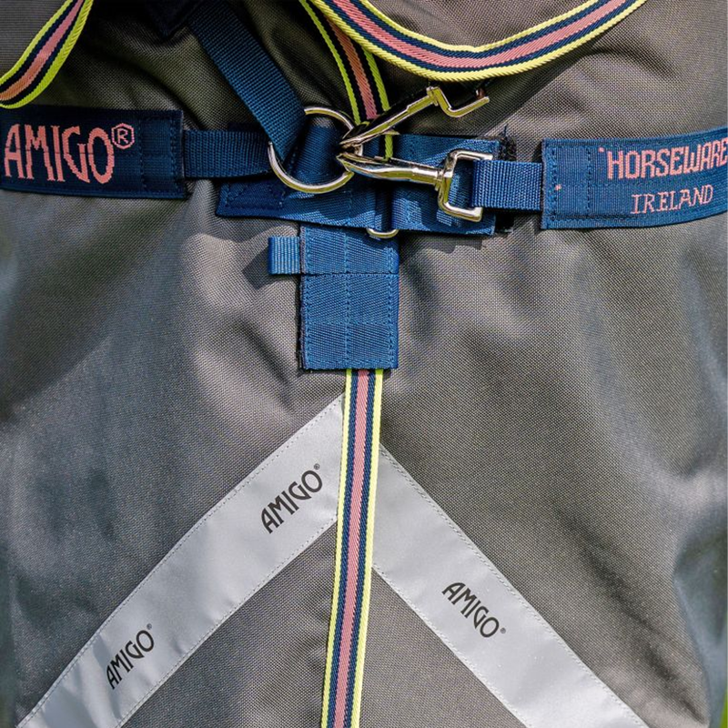 Horseware Amigo Bravo 12 Plus Bundle Turnout - Dark Shadow/Navy/Rose-3