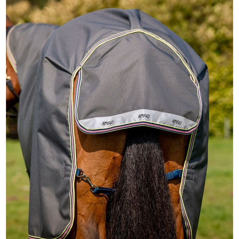 Horseware Amigo Bravo 12 Plus Bundle Turnout - Dark Shadow/Navy/Rose-5