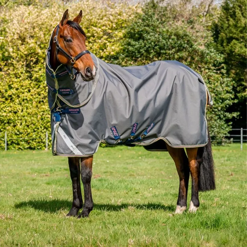 Horseware Amigo Bravo 12 Plus Lite 0g Turnout Rug - Shadow/Navy/Rose