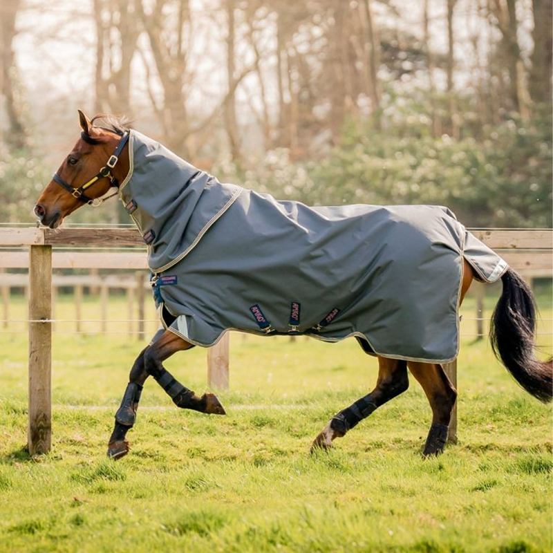 Horseware Amigo Bravo 12 Plus Lite 0g Turnout Rug - Shadow/Navy/Rose-1