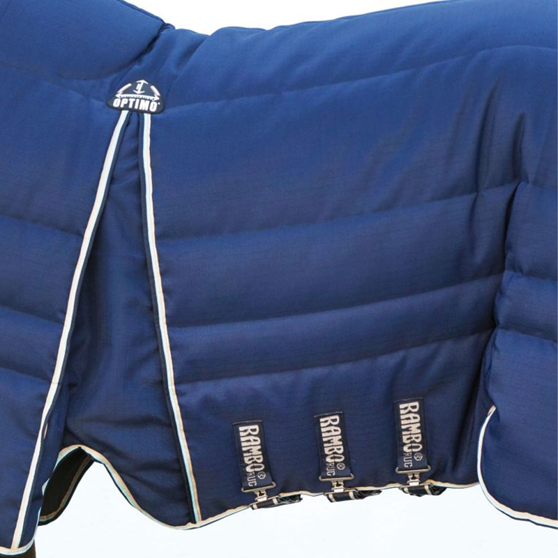 Horseware Rambo Optimo 400g Stable Plus Rug - Navy/Beige/Baby Blue/Navy-2