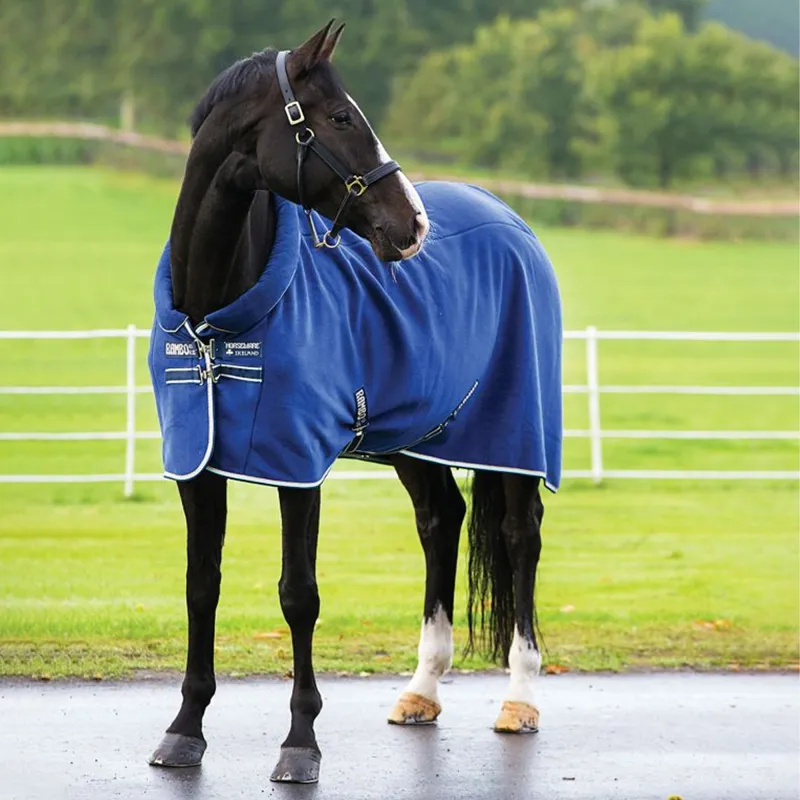 Horseware Rambo Cosy Fleece Cooler - Navy/Beige/Baby Blue/Navy