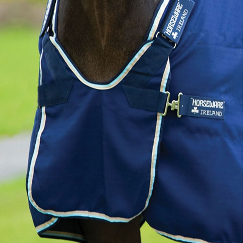 Horseware Rambo Optimo Stable Sheet - Navy/Beige/Baby Blue/Navy-1