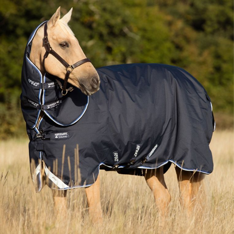 Horseware Amigo Bravo 12 Plus Turnout Lite - Navy/Blue/Strong Blue/Black-1