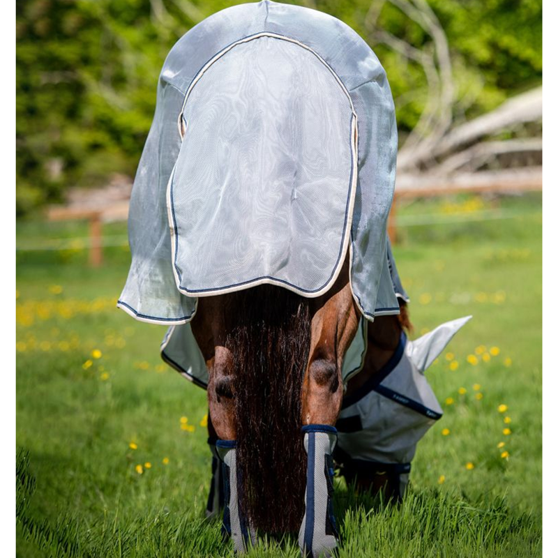 Horseware Rambo Protector Fly Sheet - Silver/Navy/White/Beige-5