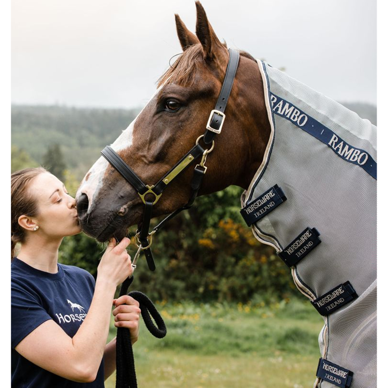 Horseware Rambo Protector Fly Sheet - Silver/Navy/White/Beige-6
