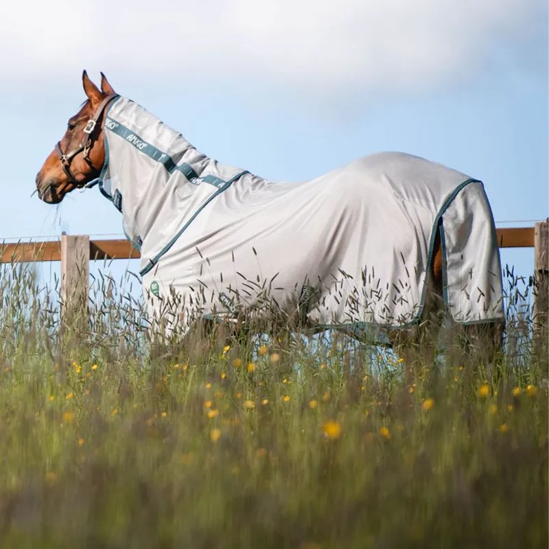 Horseware Amigo Bug Rug Fly Sheet - Silver/Teal-2