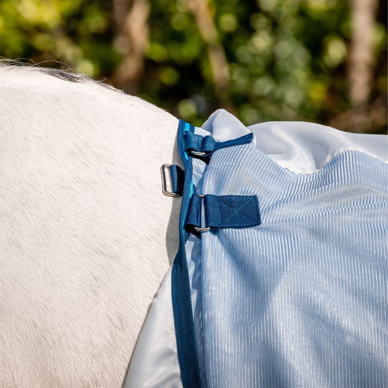 Horseware Amigo Bug Rug Fly Sheet - Azure Blue/Navy/Electric Blue-4