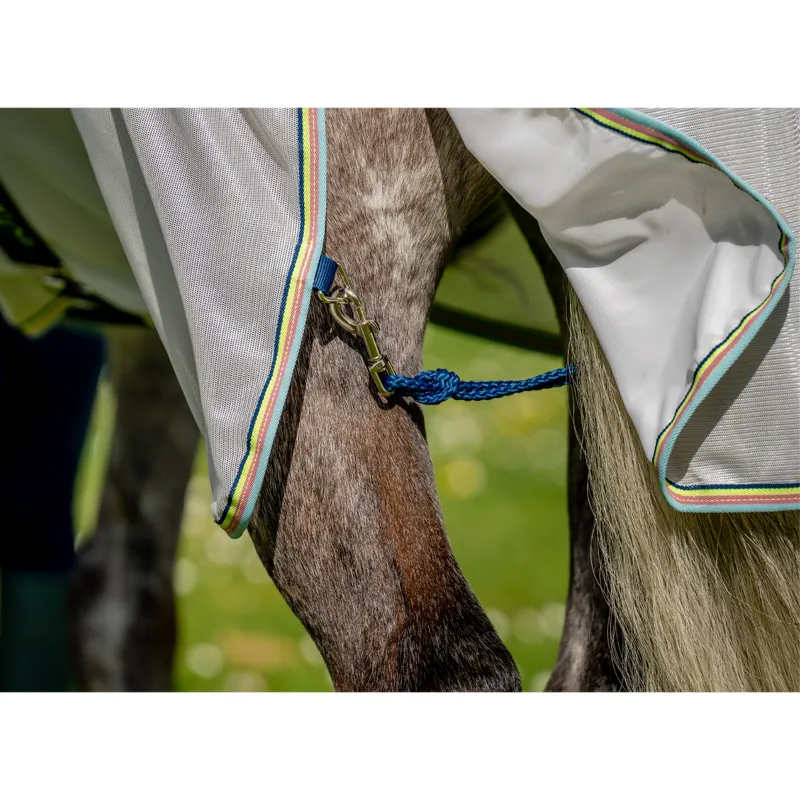 Horseware Amigo Bug Rug Fly Sheet - Lunar Rock/Navy/Lime-12