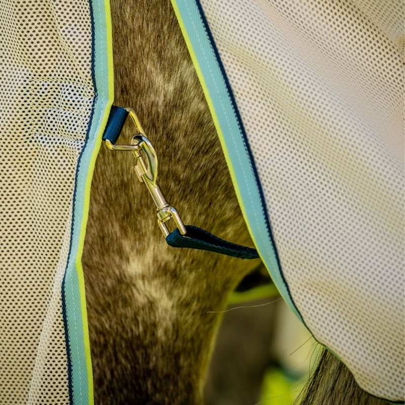 Horseware Amigo Bug Buster - Chalk/Navy/Blue Haze-5