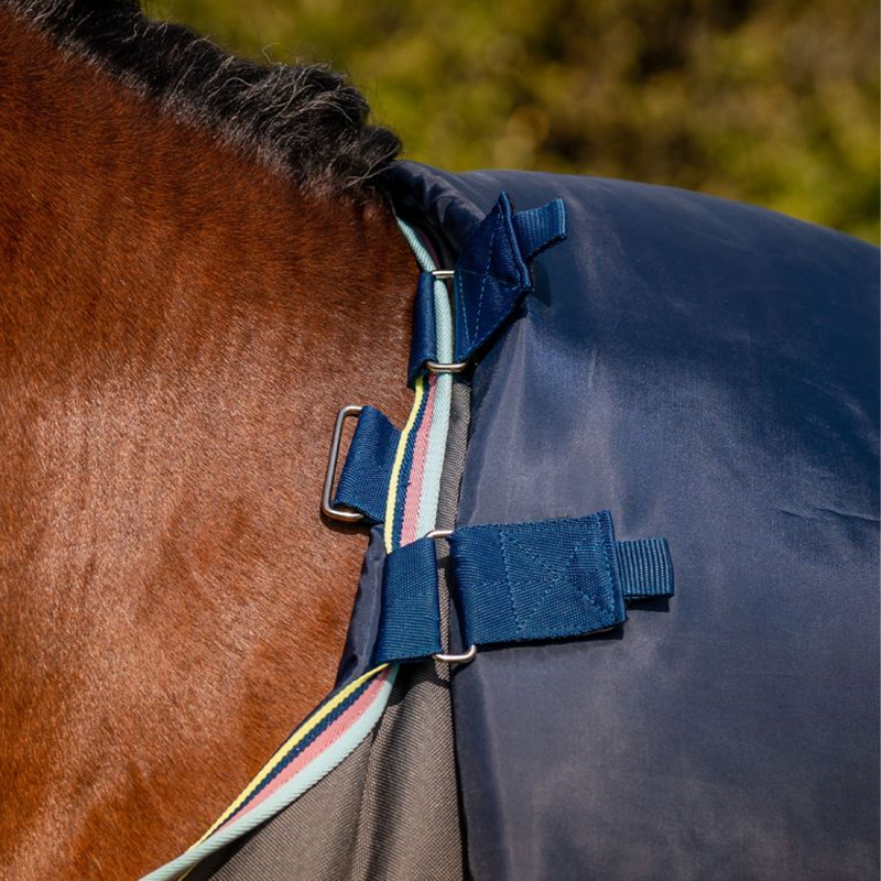 Horseware Amigo Bravo 12 Plus Turnout Medium - Shadow/Navy/Lime-5