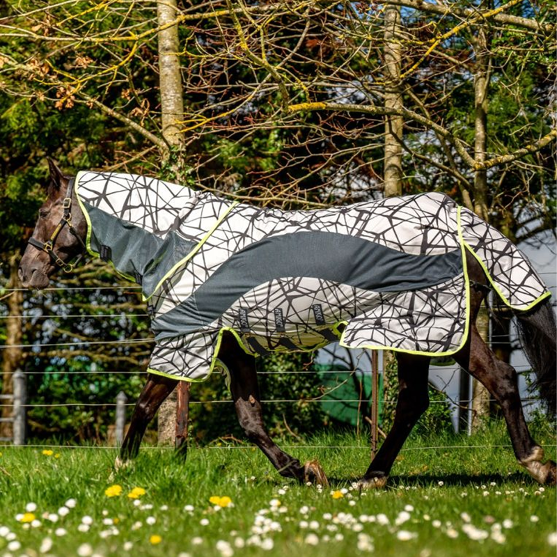 Horseware Amigo 3-in-1 CamoFly Fly Sheet - CamoFly Print/Lime-1