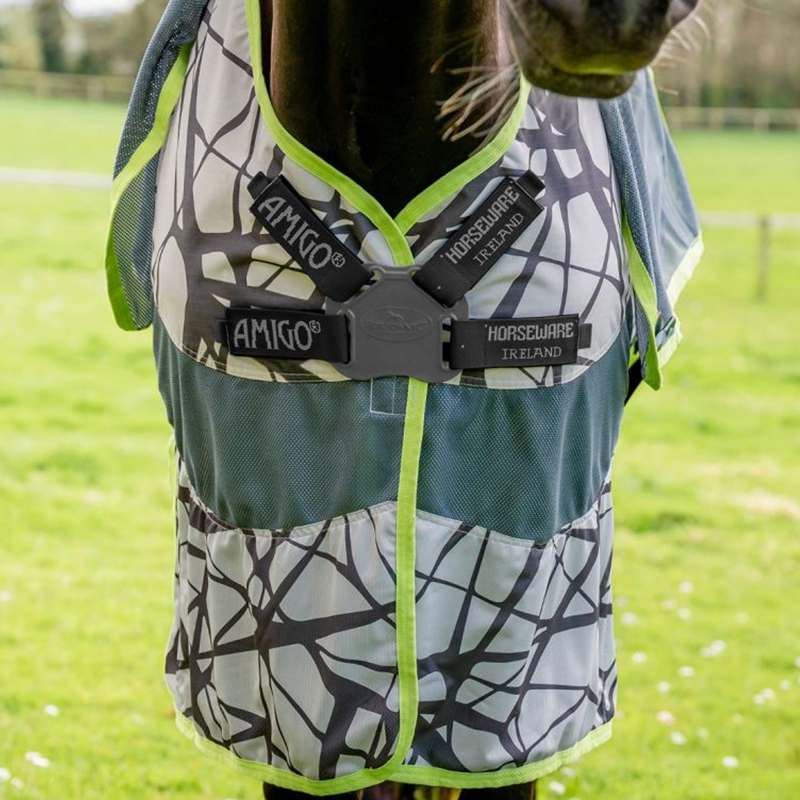 Horseware Amigo 3-in-1 CamoFly Fly Sheet - CamoFly Print/Lime-3