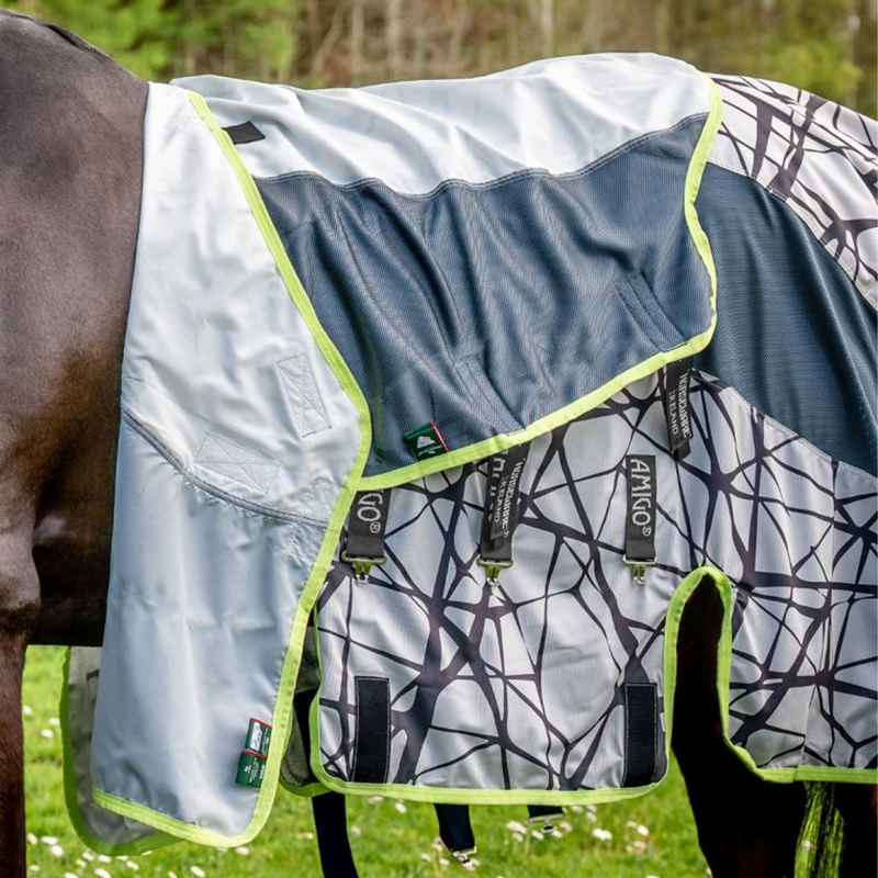 Horseware Amigo 3-in-1 CamoFly Fly Sheet - CamoFly Print/Lime-4