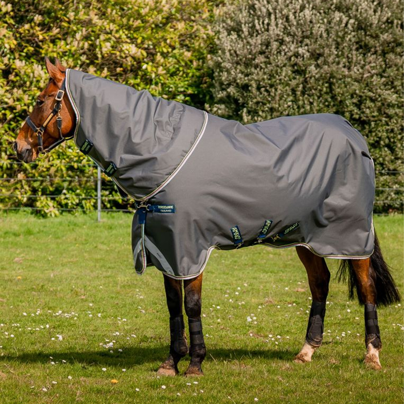 Horseware Amigo Bravo 12 Plus Turnout Medium - Shadow/Navy/Lime-1