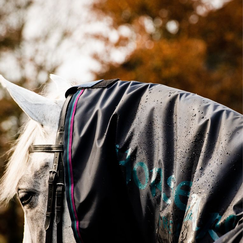 Horseware Rambo Mack in a Sack - Navy/Burgundy/Teal/Navy-2