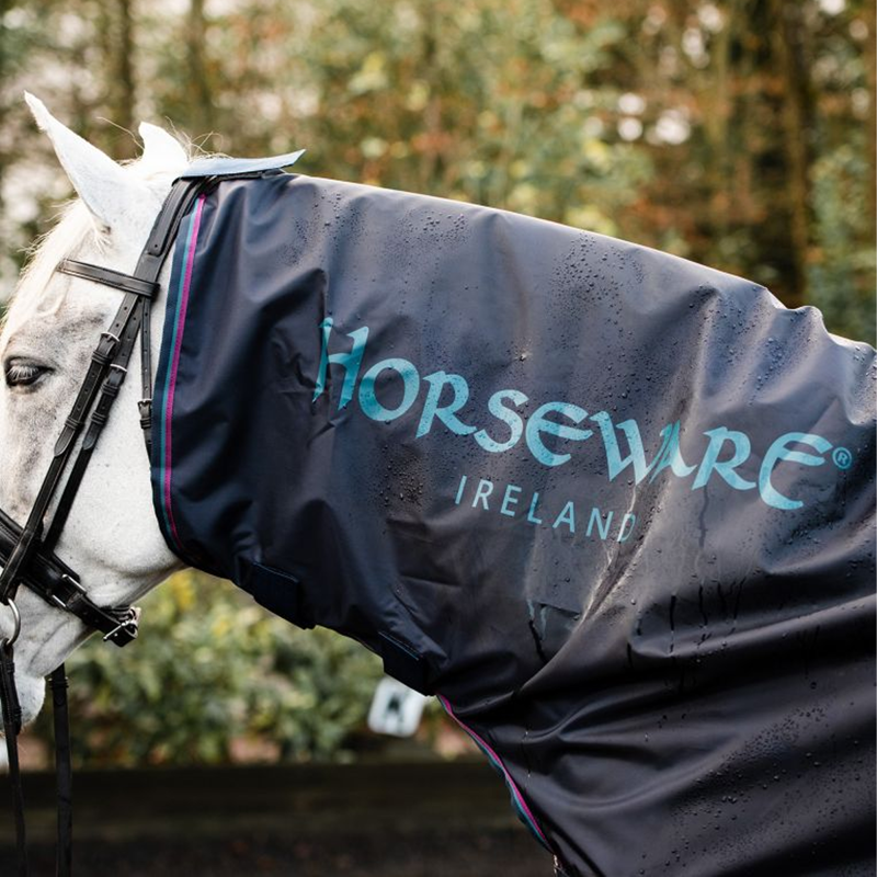 Horseware Rambo Mack in a Sack - Navy/Burgundy/Teal/Navy-1