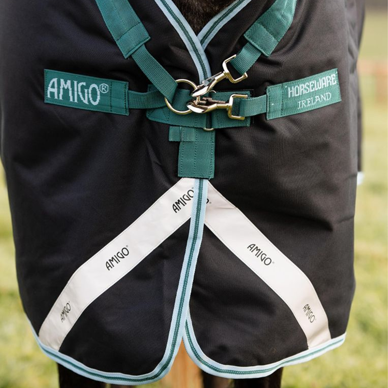 Horseware Amigo Bravo 12 Plus 250g Medium Turnout Rug - Black/Strong Blue/Black-1