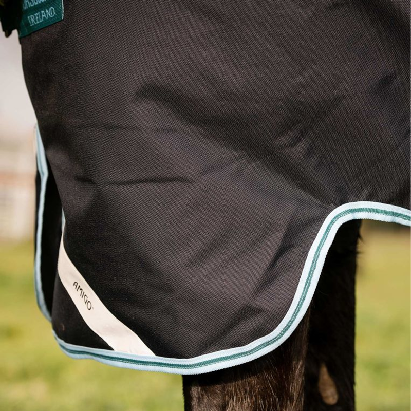 Horseware Amigo Bravo 12 Plus 250g Medium Turnout Rug - Black/Strong Blue/Black-2