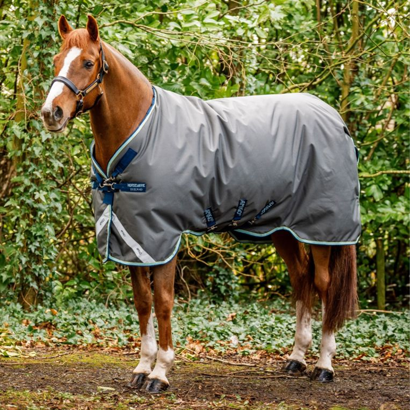 Horseware Amigo Bravo 12 Plus Turnout Heavy - Shadow/Navy/Blue Haze-2