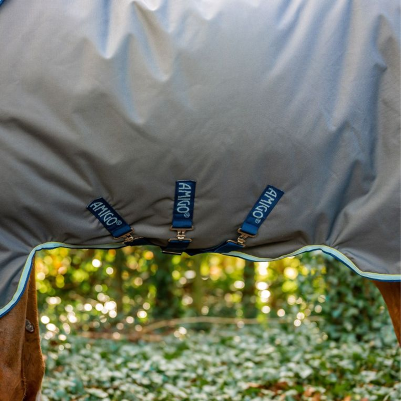 Horseware Amigo Bravo 12 Plus Turnout Heavy - Shadow/Navy/Blue Haze-6