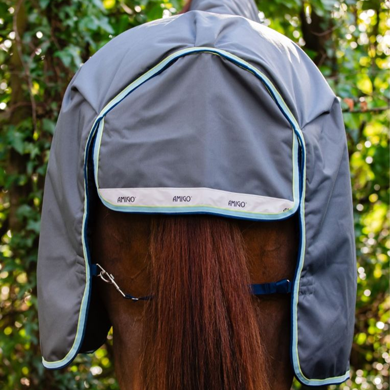 Horseware Amigo Bravo 12 Plus Turnout Heavy - Shadow/Navy/Blue Haze-7