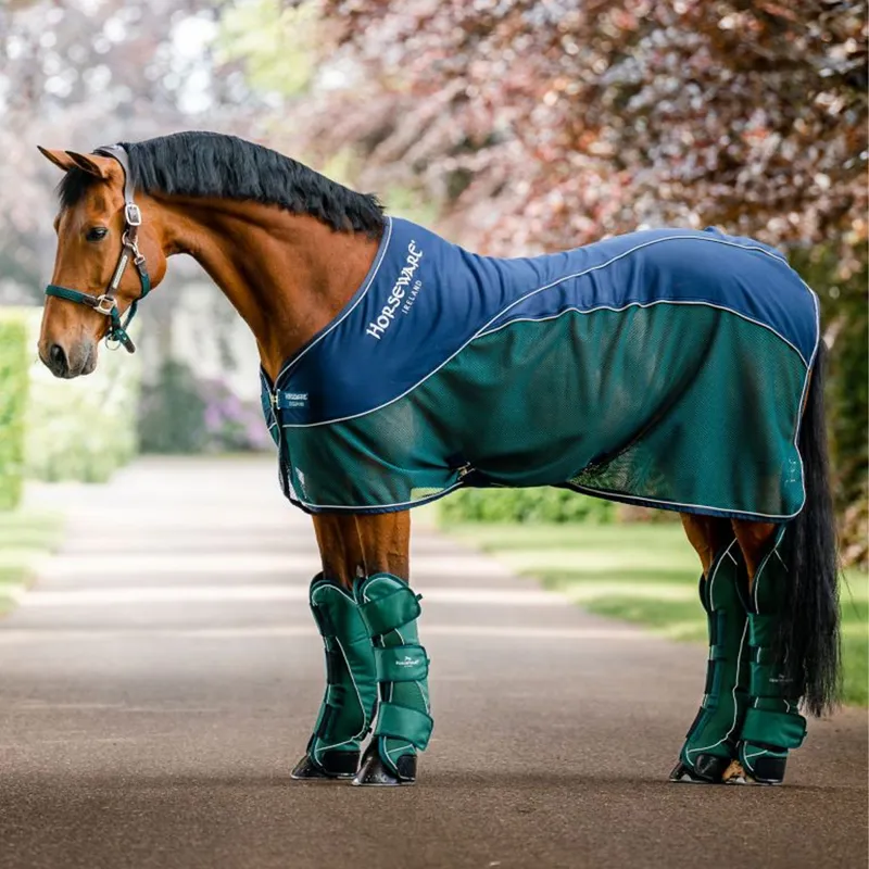 Horseware Signature Sport Cooler Rug - Navy/Hunter Green/Silver