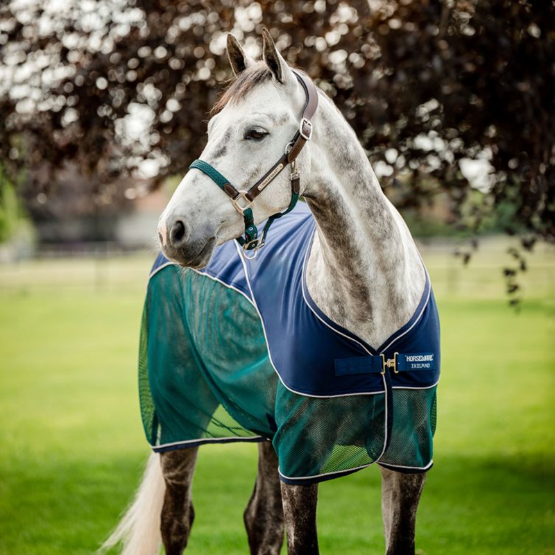 Horseware Signature Sport Cooler Rug - Navy/Hunter Green/Silver-1