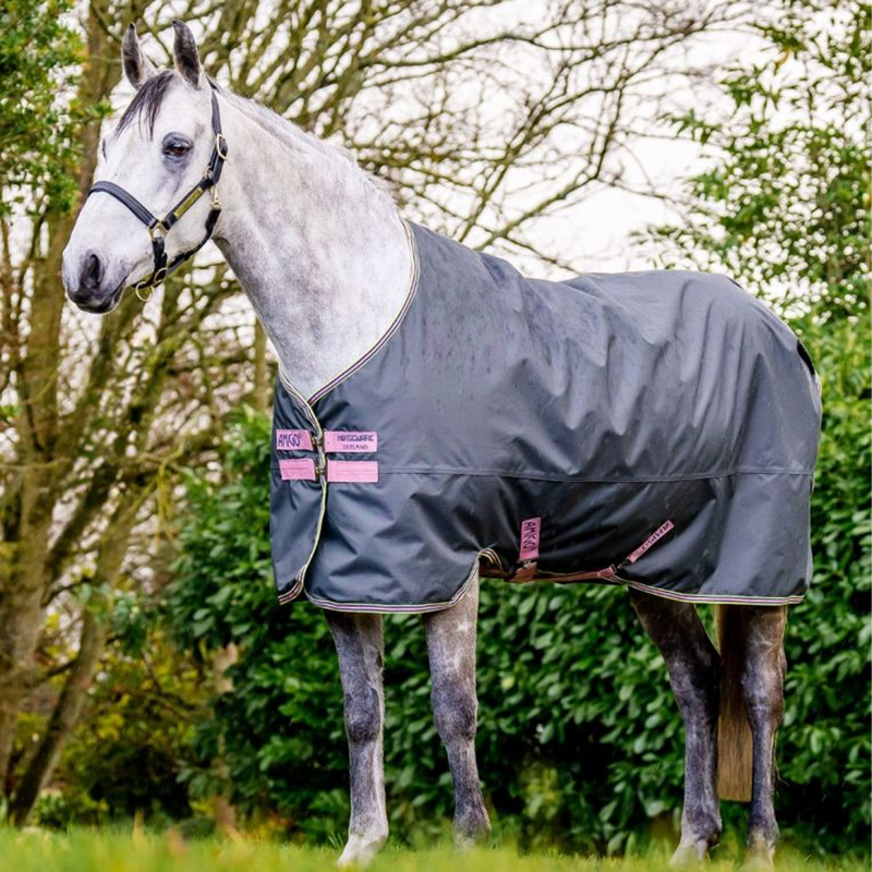 Horseware Amigo Hero Ripstop Lite Turnout Rug - Shadow/Rose/Navy-1