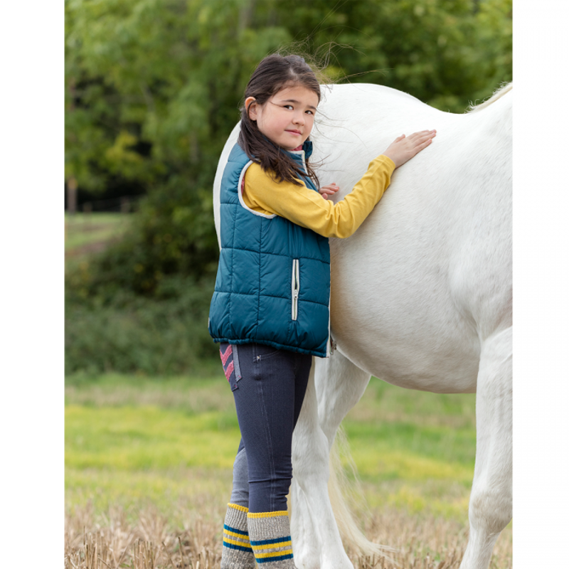 Horseware Reversible Kids Gilet - Teal-2
