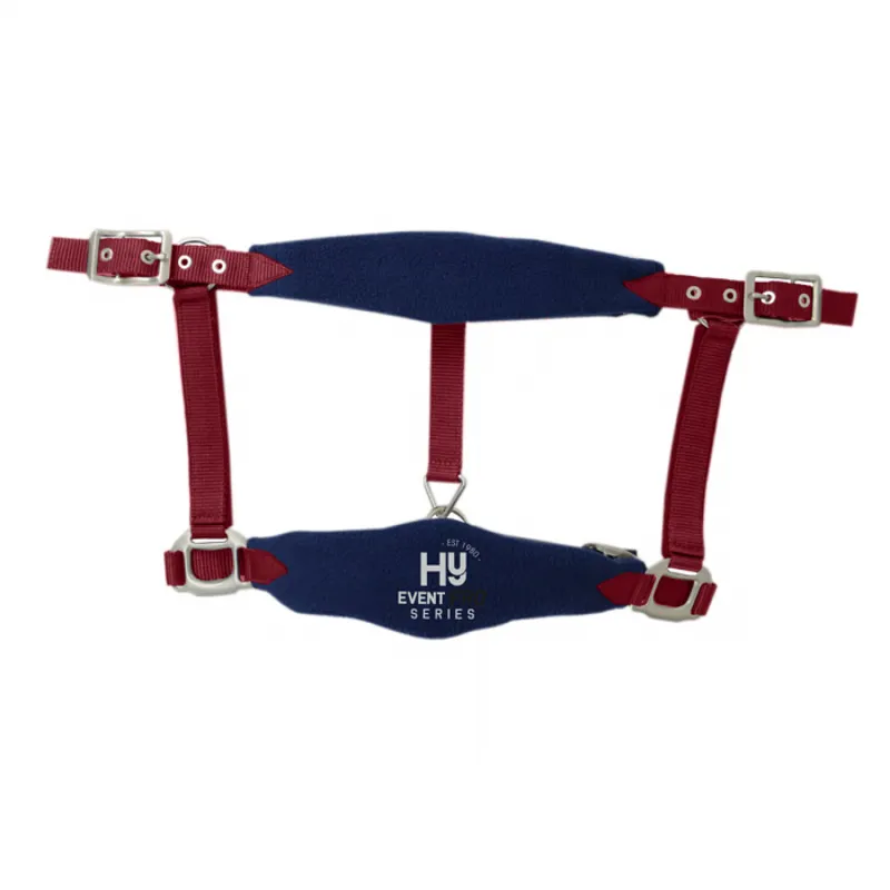 Hy Event Pro Series Head Collar and Leadrope - Navy/Burgundy