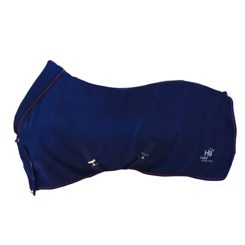 Hy Event Pro Series Fleece Rug - Navy/Burgundy