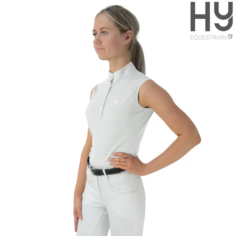 Hy Equestrian Sophia Sleeveless Show Shirt - White-1