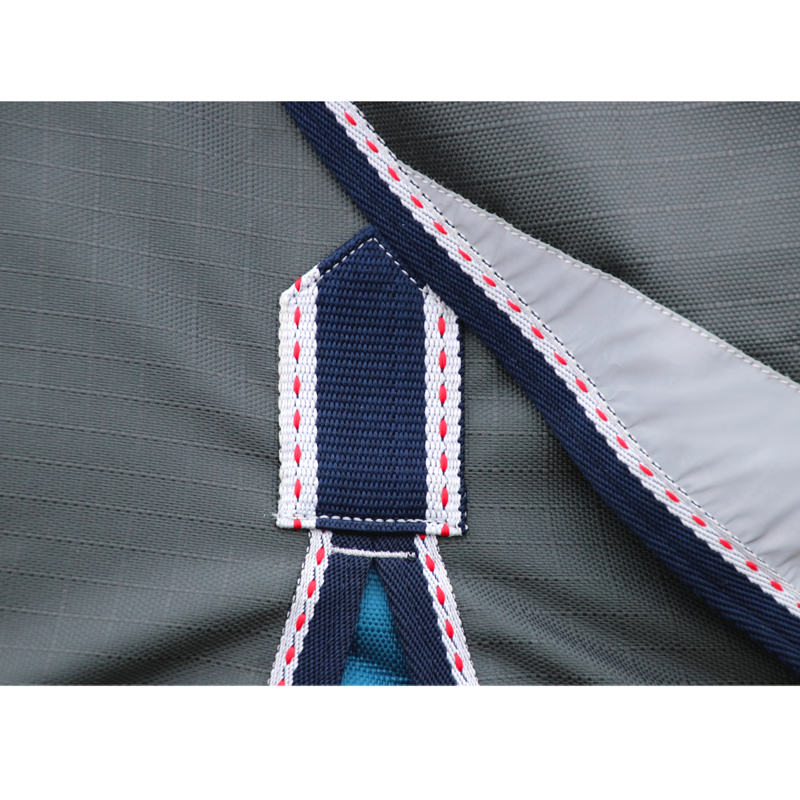 Hy DefenceX System 50g Turnout Rug With Detachable Neck Cover - Dark Grey/Dark Teal-2