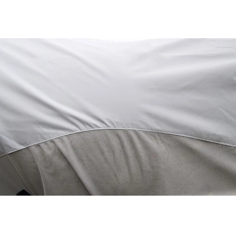 Hy DefenceX System Airflow Detachable Fly Rug - Silver/Navy/Red-3