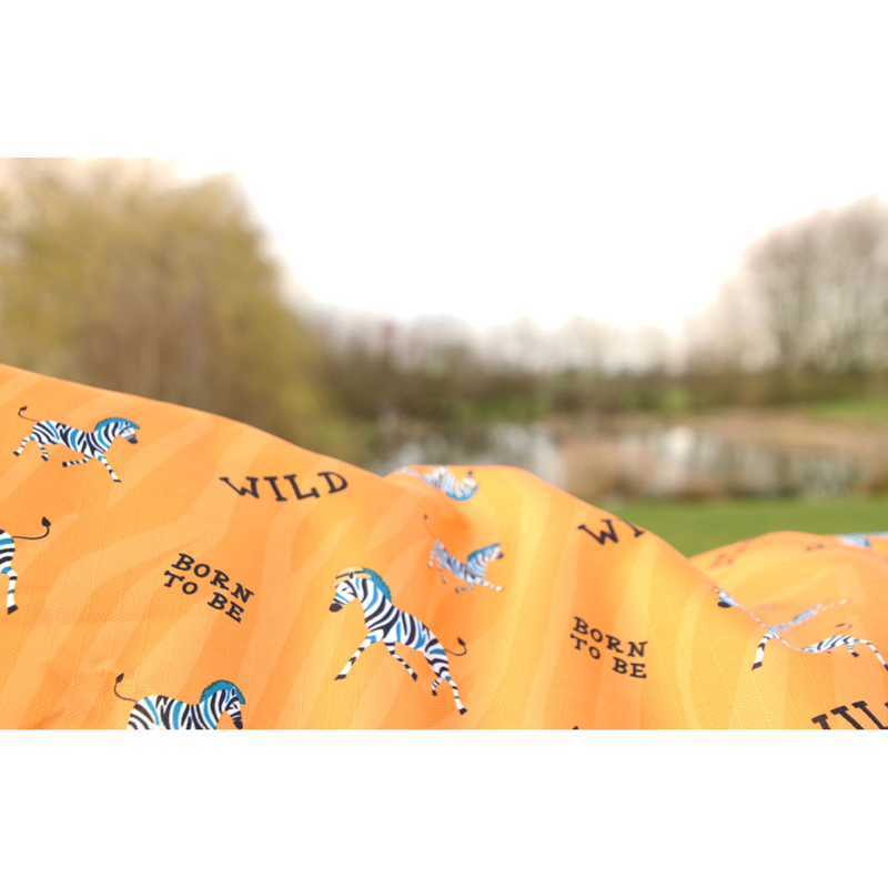 Hy StormX Original Born To Be Wild 200g Combi Turnout Rug  - Safari Orange/Petrol-3