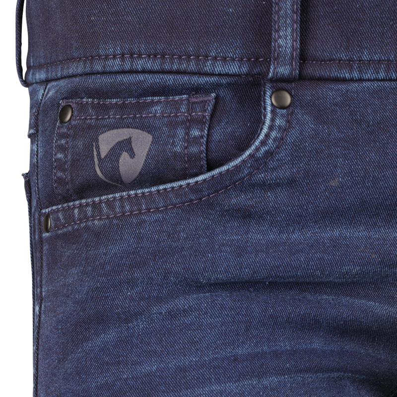 Hy Equestrian Elevate Mizs Denim Breeches - Dark Blue-4
