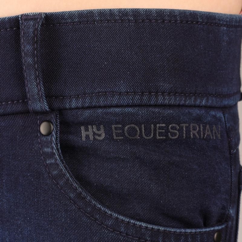 Hy Equestrian Elevate Mizs Denim Breeches - Dark Blue-2