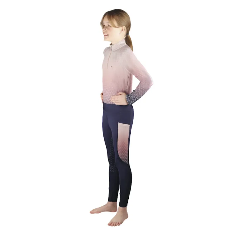 Hy Equestrian Elevate Mizs Riding Tights - Navy